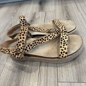 Dolce Vita Tan and Black Leopard Sandals